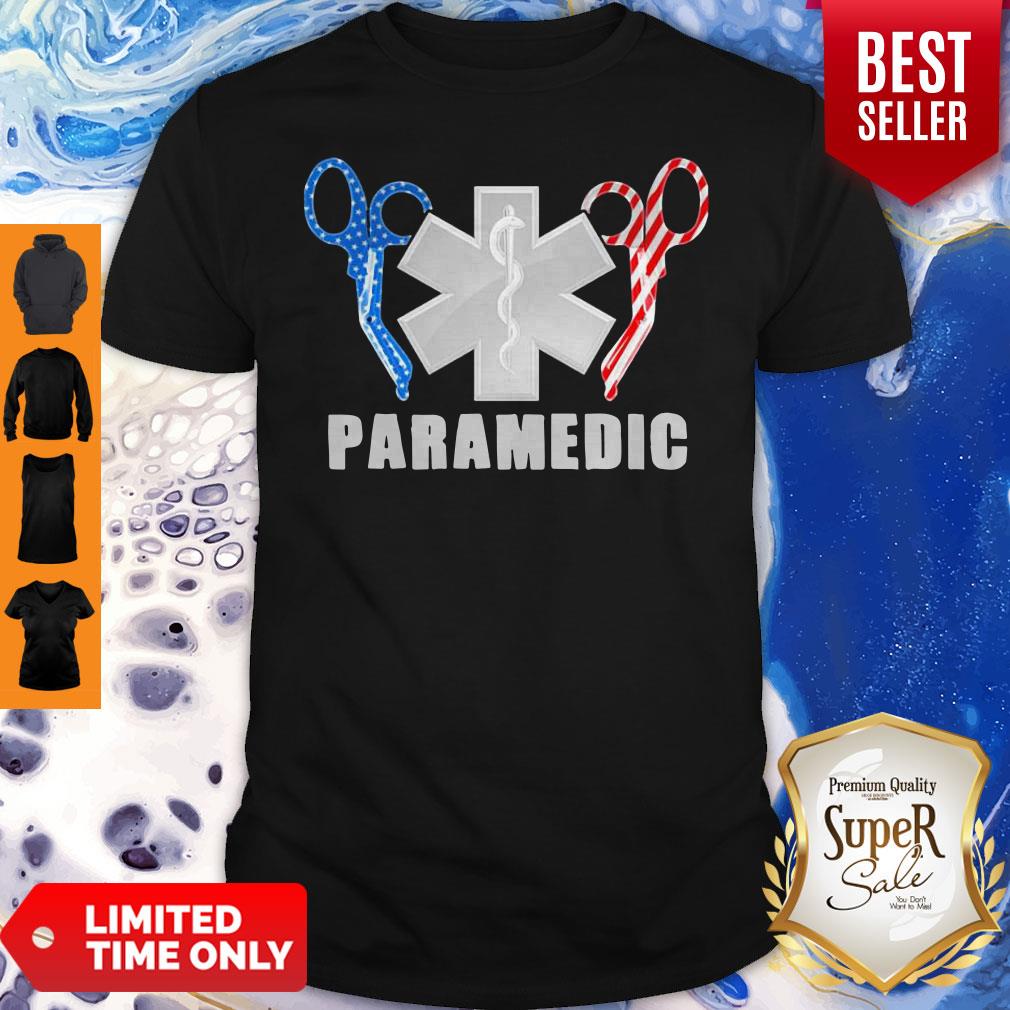 Premium Paramedic Logo And Scissors American Shirt