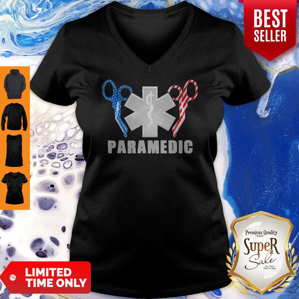 Premium Paramedic Logo And Scissors American Shirt