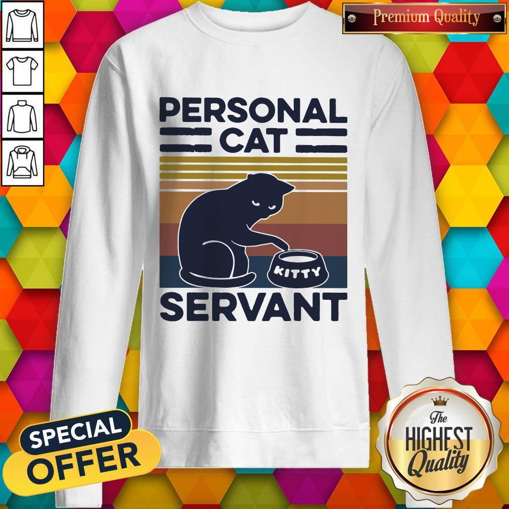 Premium Personal Cat Servant Vintage Retro Shirt