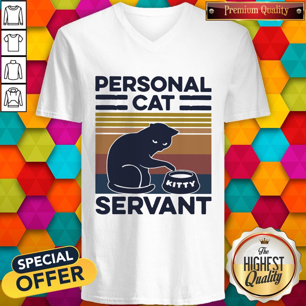 Premium Personal Cat Servant Vintage Retro Shirt