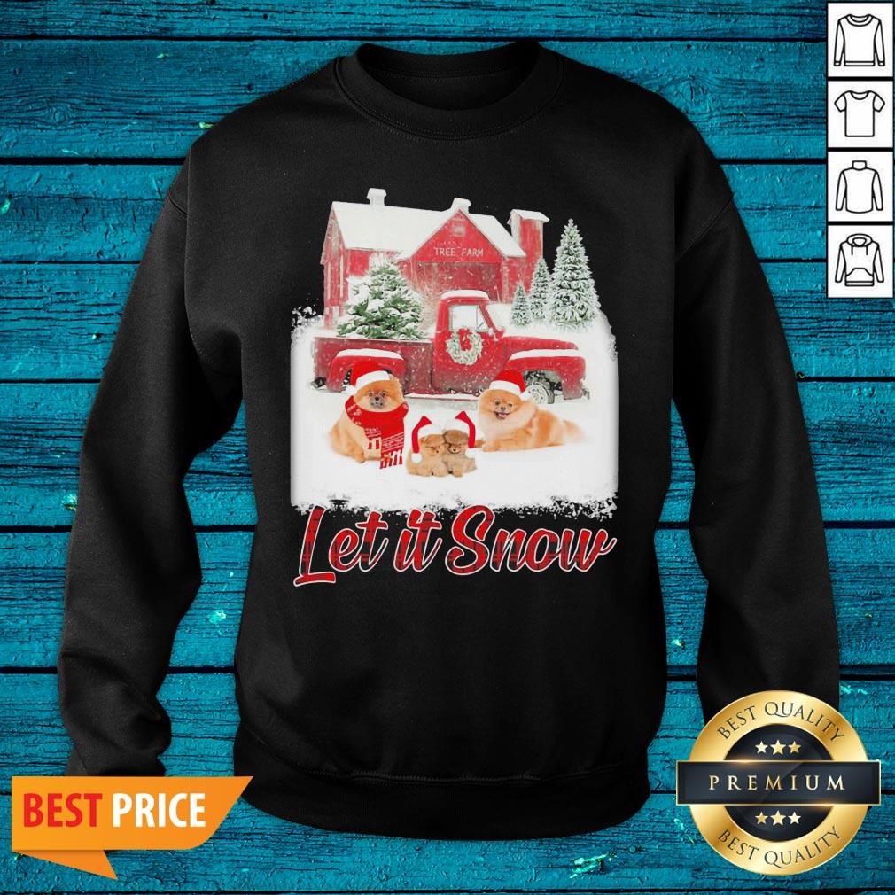 Premium Pomeranian Let It Snow Christmas Shirt