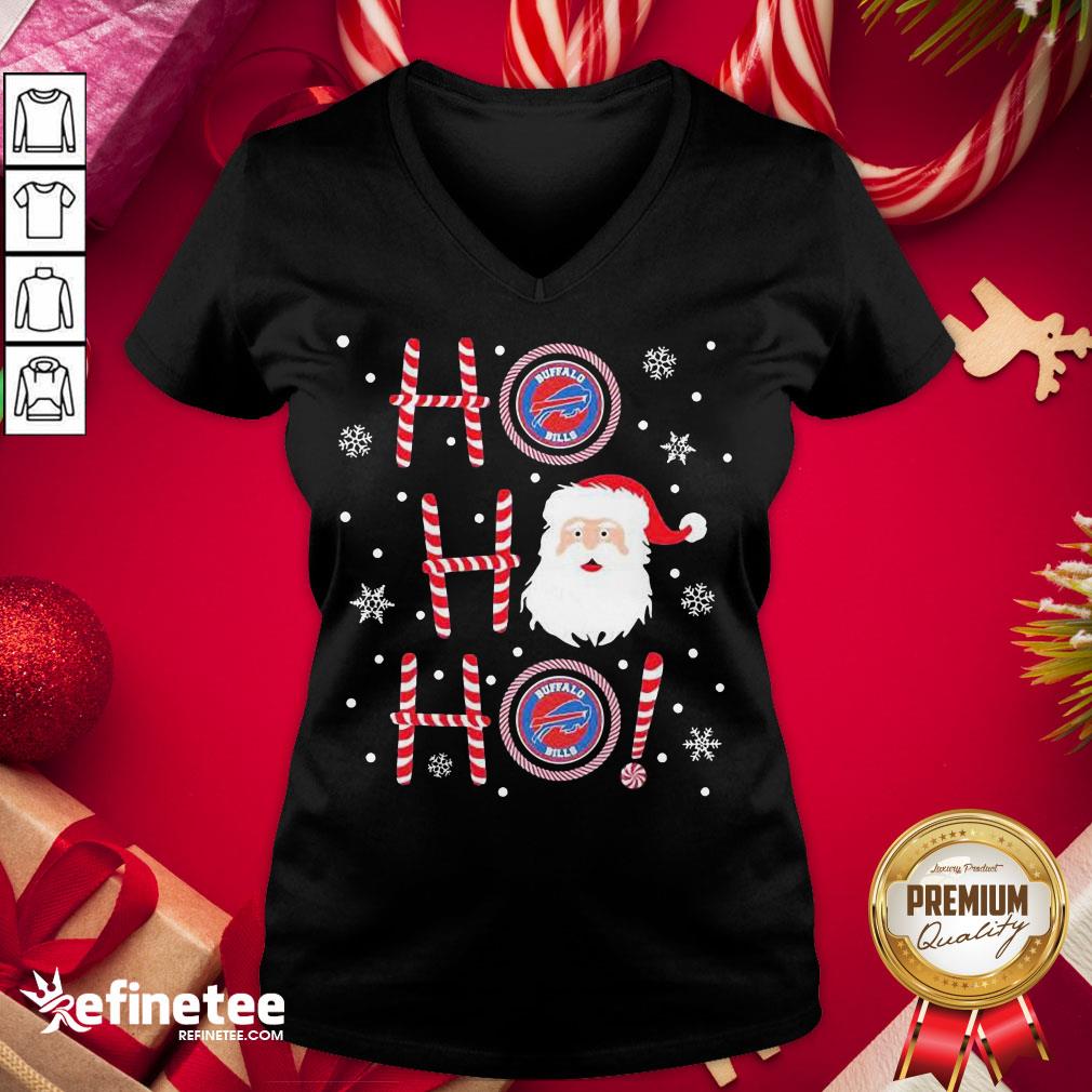 Premium Santa Claus Ho Ho Ho Buffalo Bills Christmas Shirt