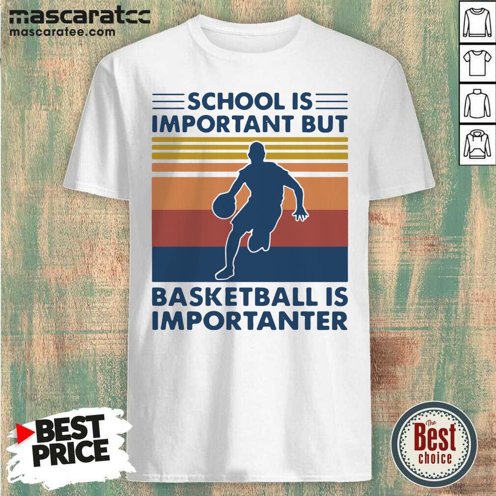 Premium School Is Important But Basketball Is Importanter 2021 Vintages Shirt