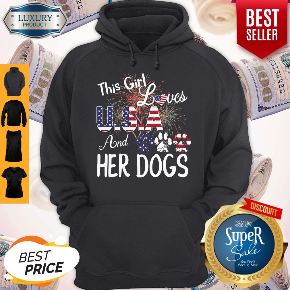 Premium The Girl Loves Usa And Her Dogs Independence Day Shirt