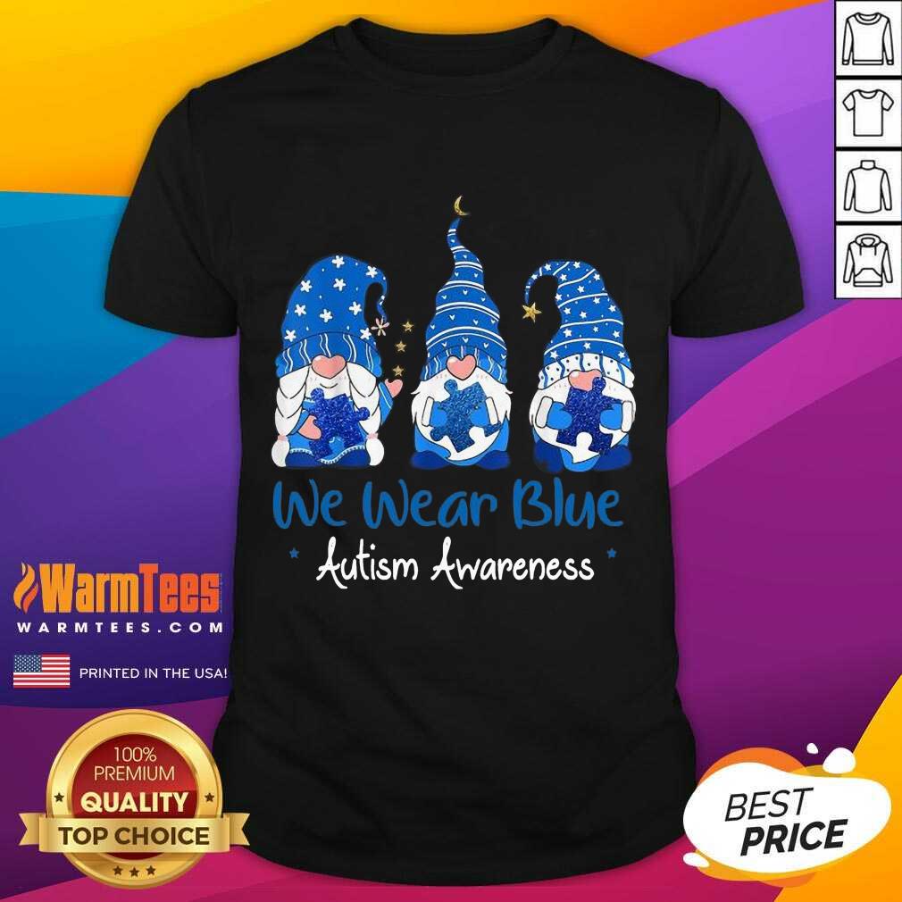 Pretty 3 Gnomes Holding Blue Puzzle Shirt