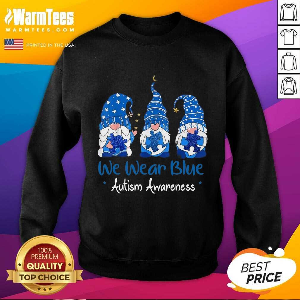 Pretty 3 Gnomes Holding Blue Puzzle Shirt