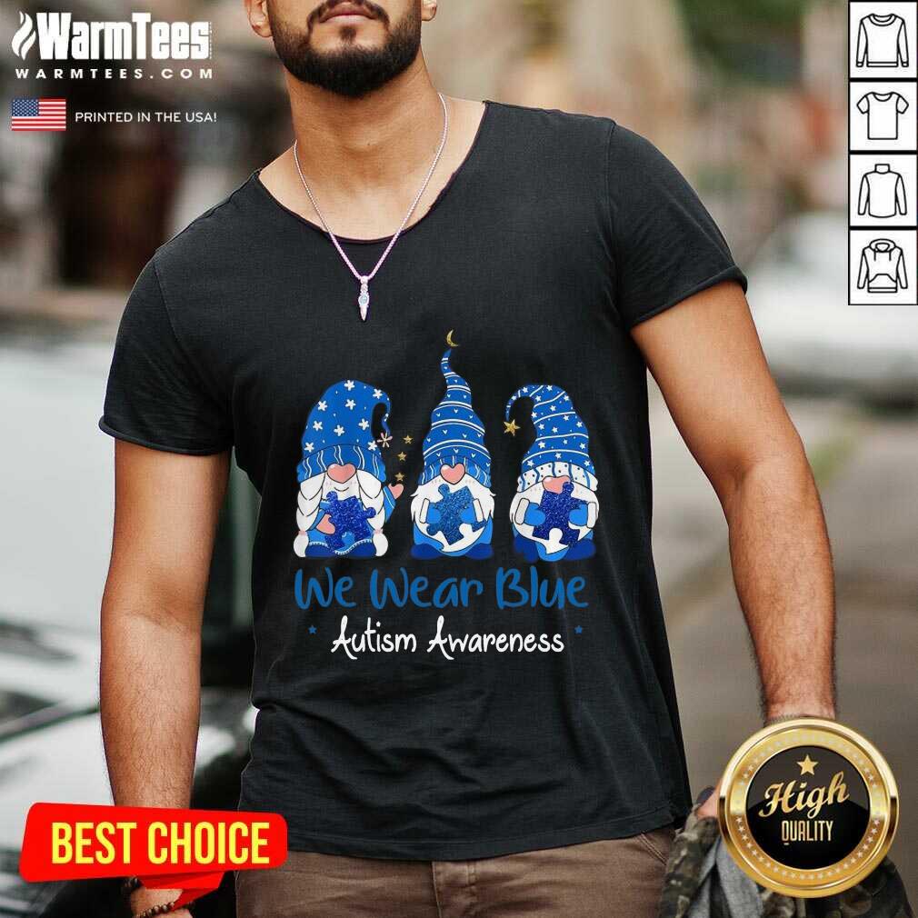 Pretty 3 Gnomes Holding Blue Puzzle Shirt