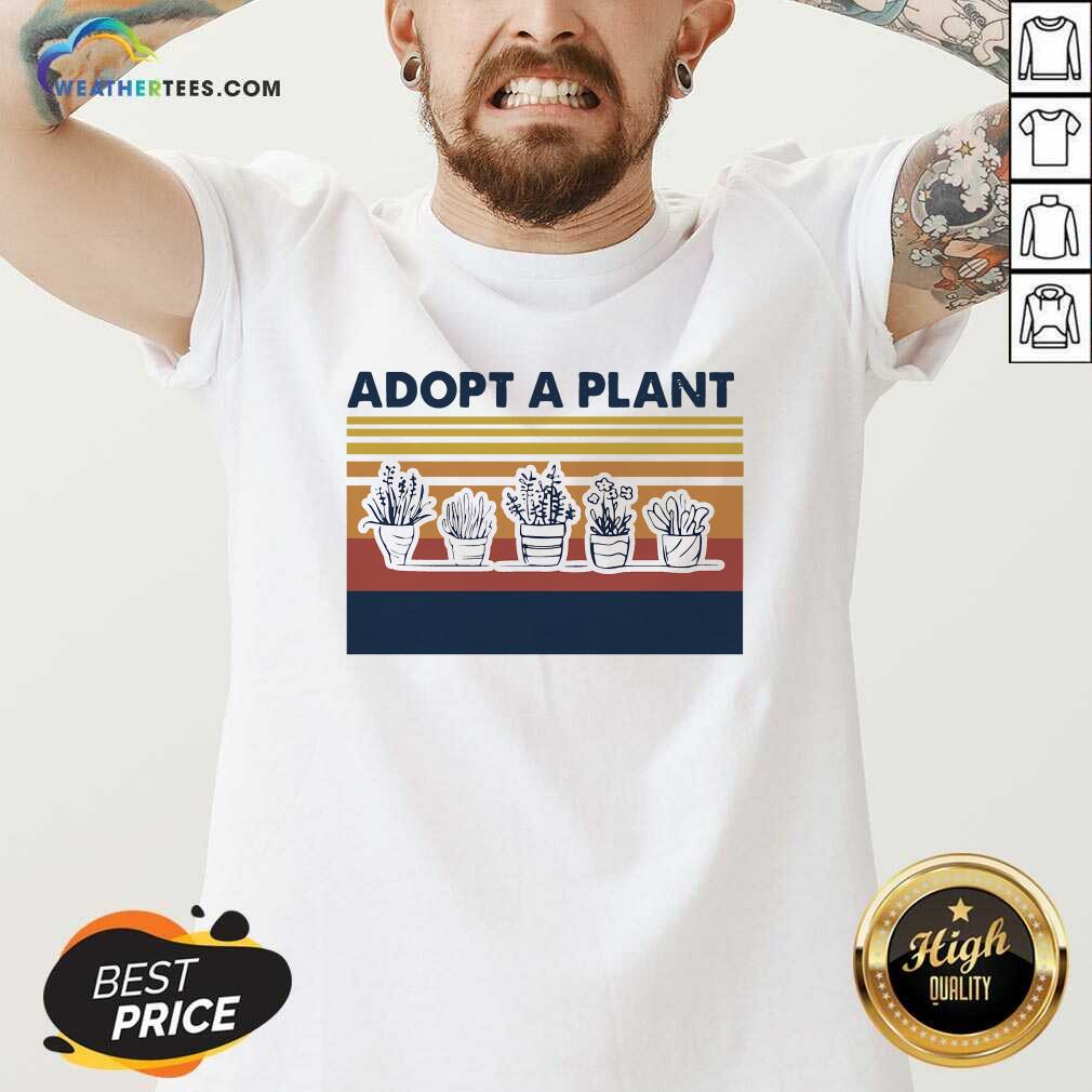 Pretty Adopt A Plant Vintage Retro Shirt