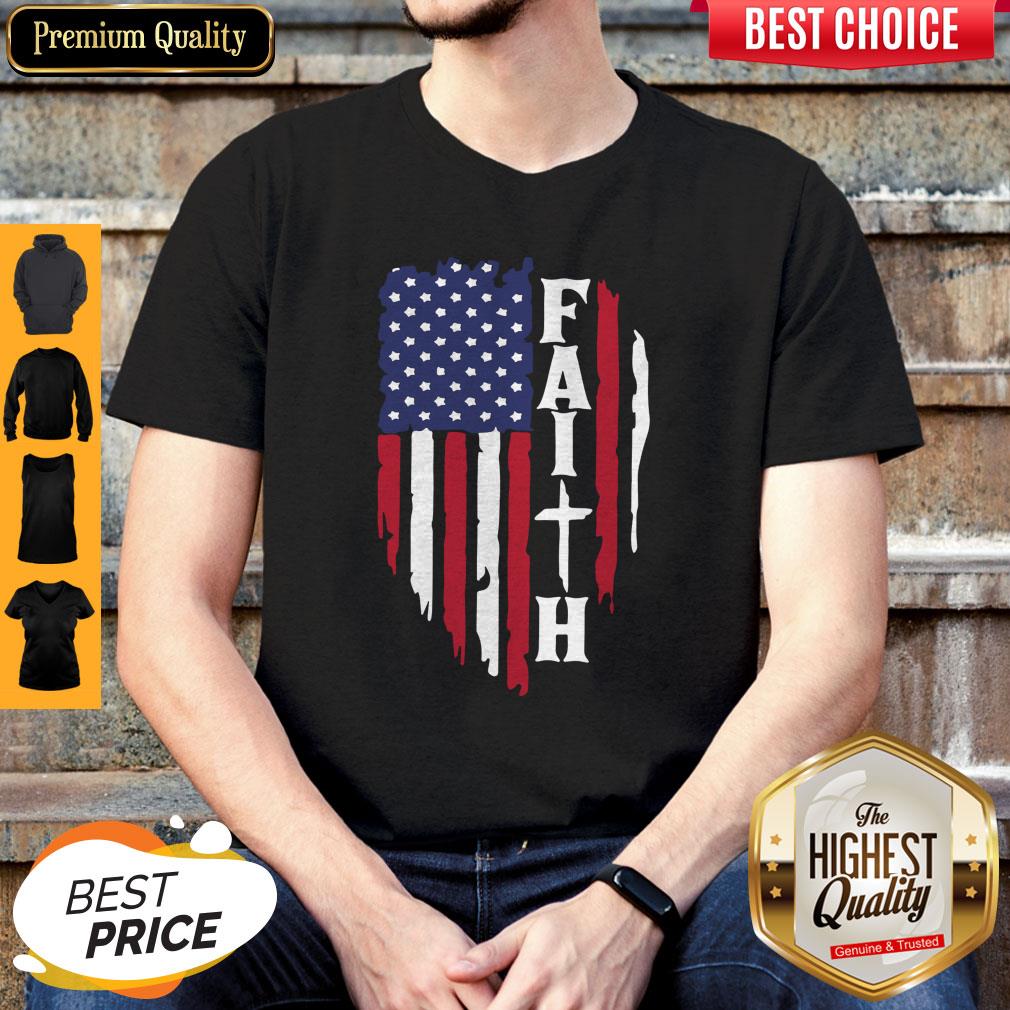 Pretty American Flag Faith Shirt