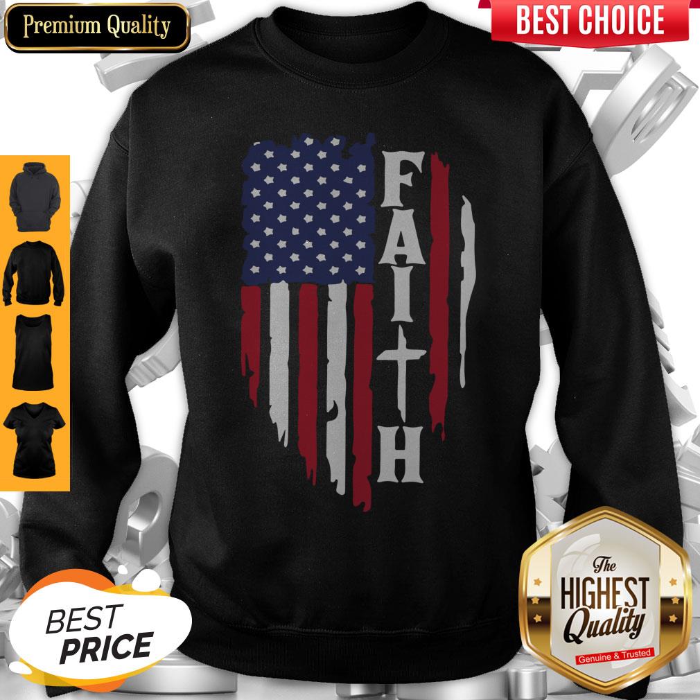 Pretty American Flag Faith Shirt