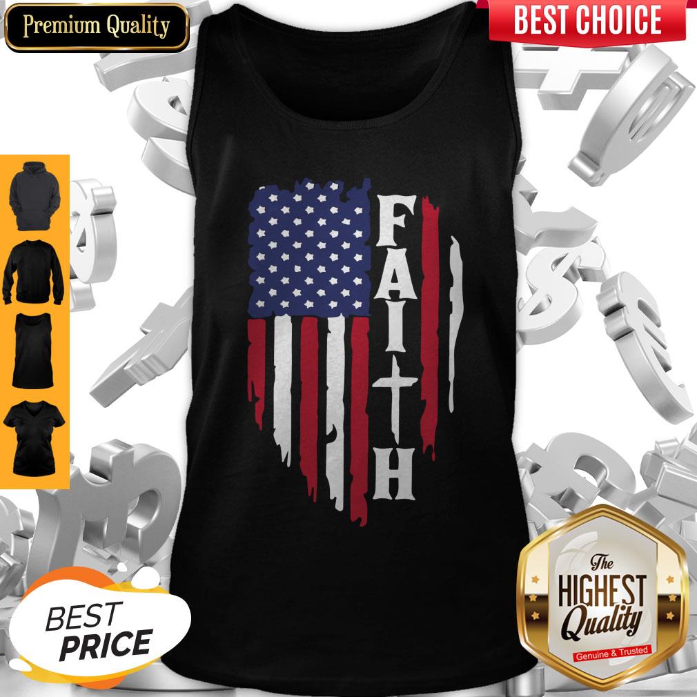 Pretty American Flag Faith Shirt