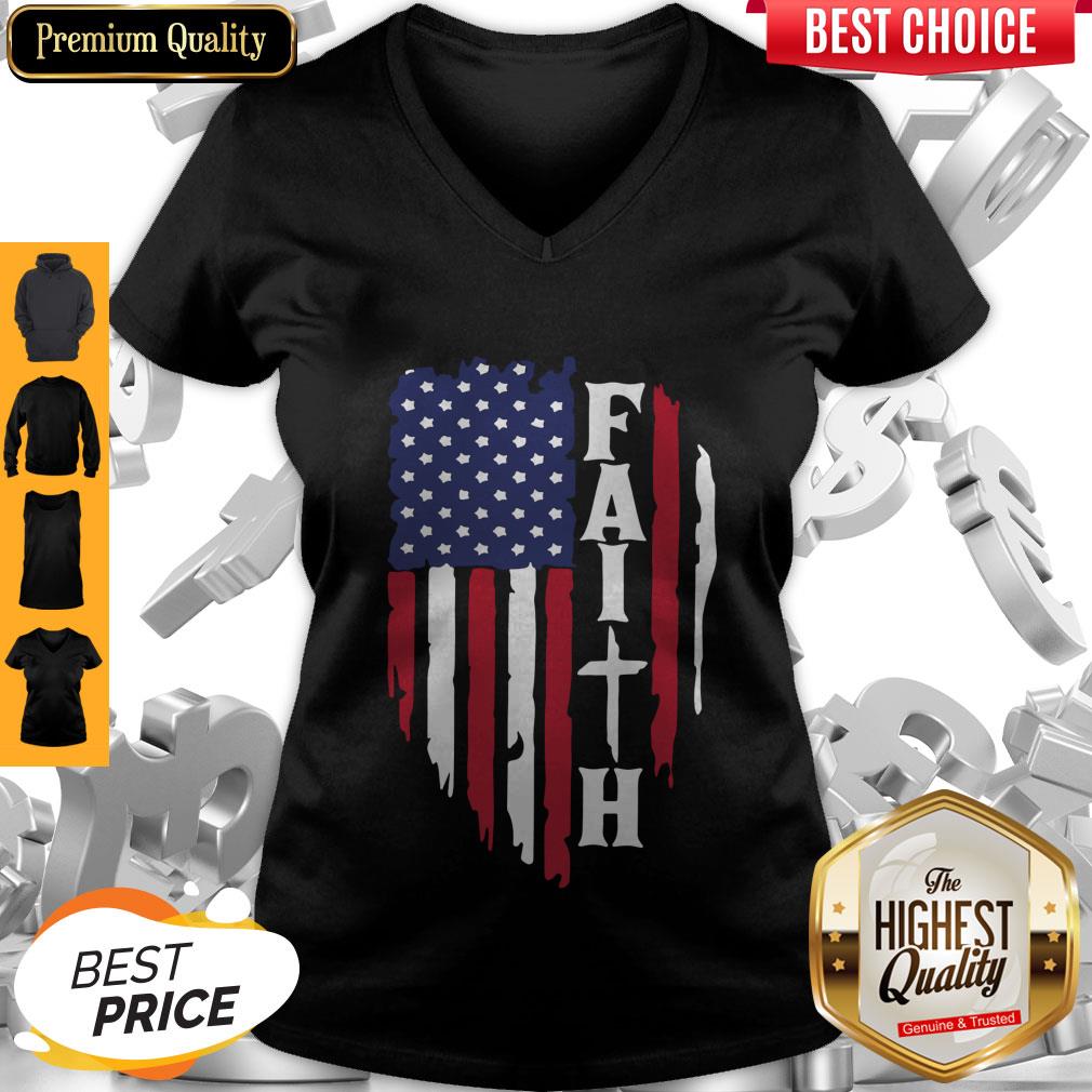 Pretty American Flag Faith Shirt