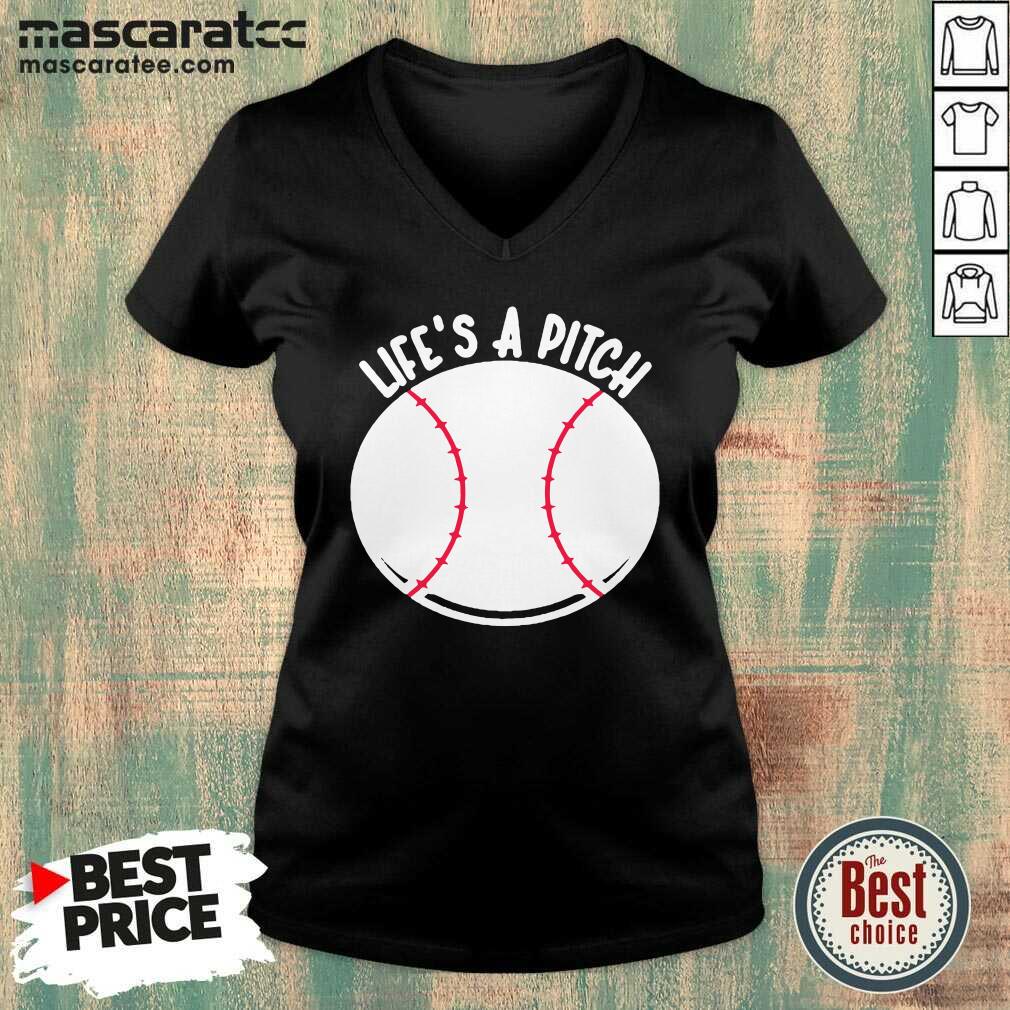 Pretty Baseball Pitcher Life’s A Pitch Shirt