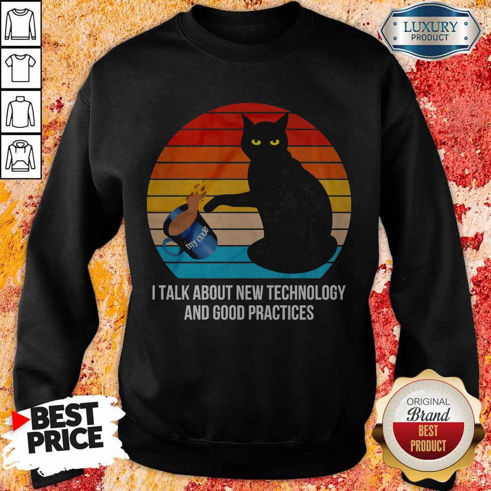 Pretty Cat My Code I Talk About New Technology And Good Practices Vintage Shirt