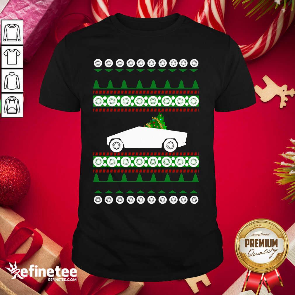 Pretty CyberTruck Tesla Ugly Christmas Shirt