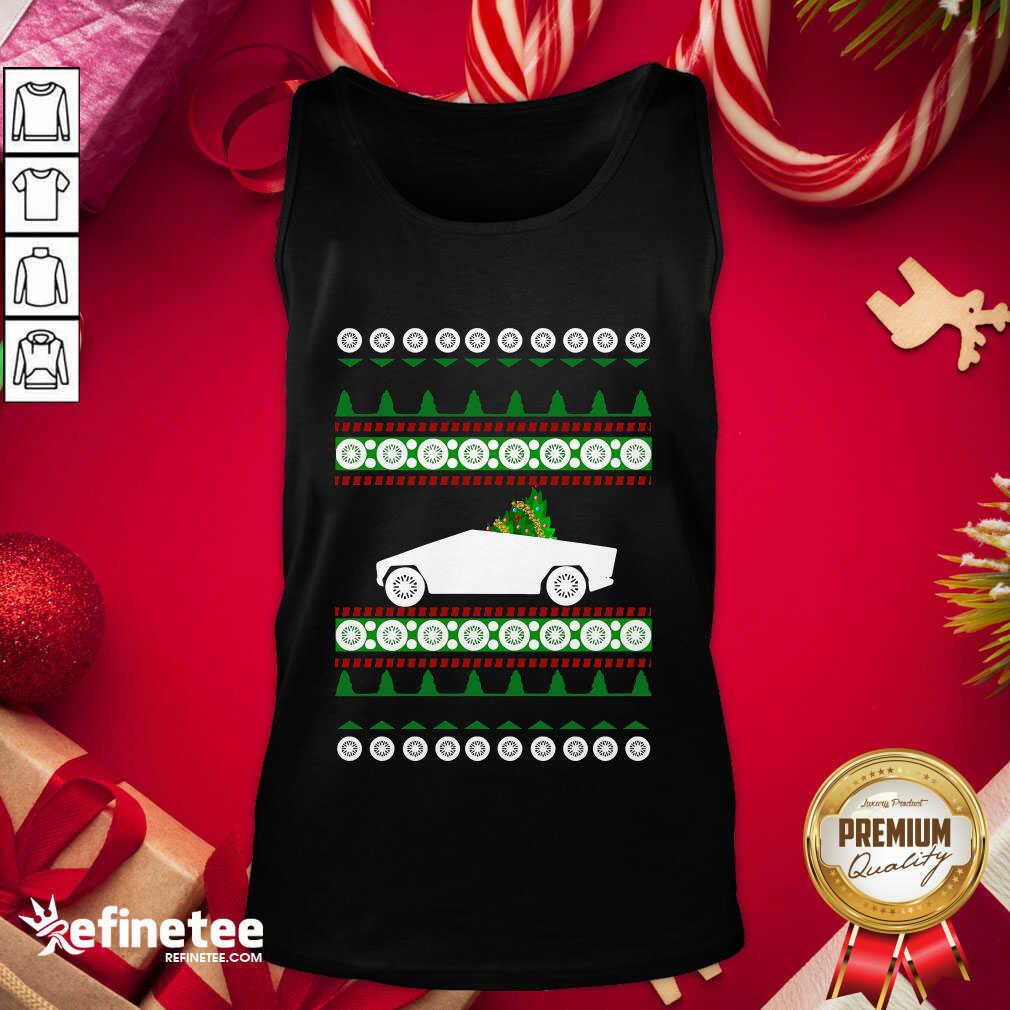 Pretty CyberTruck Tesla Ugly Christmas Shirt