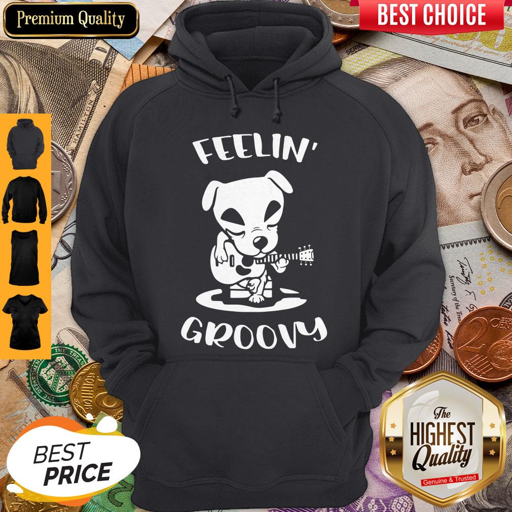 Pretty Dog Playing Guitar Feeling Groovy Shirt
