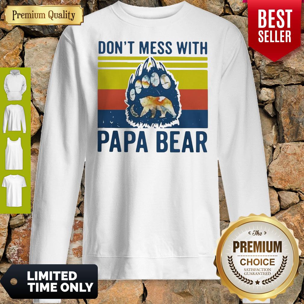 Pretty Don't Mess With Papa Bear Vintage Shirt