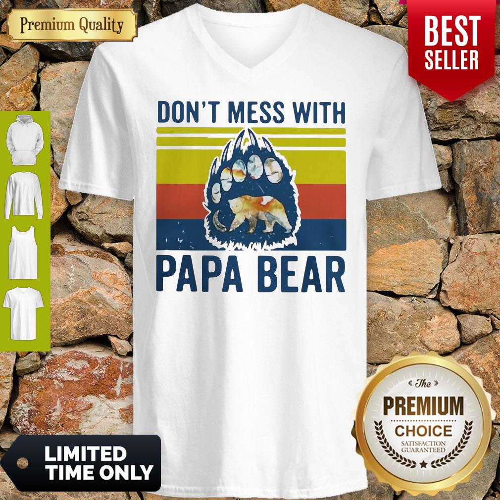 Pretty Don't Mess With Papa Bear Vintage Shirt