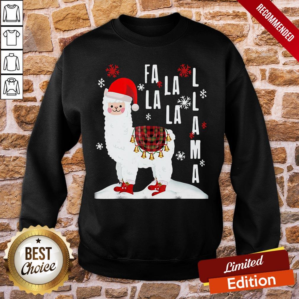 Pretty Fa La La Llama Santa Christmas Shirt
