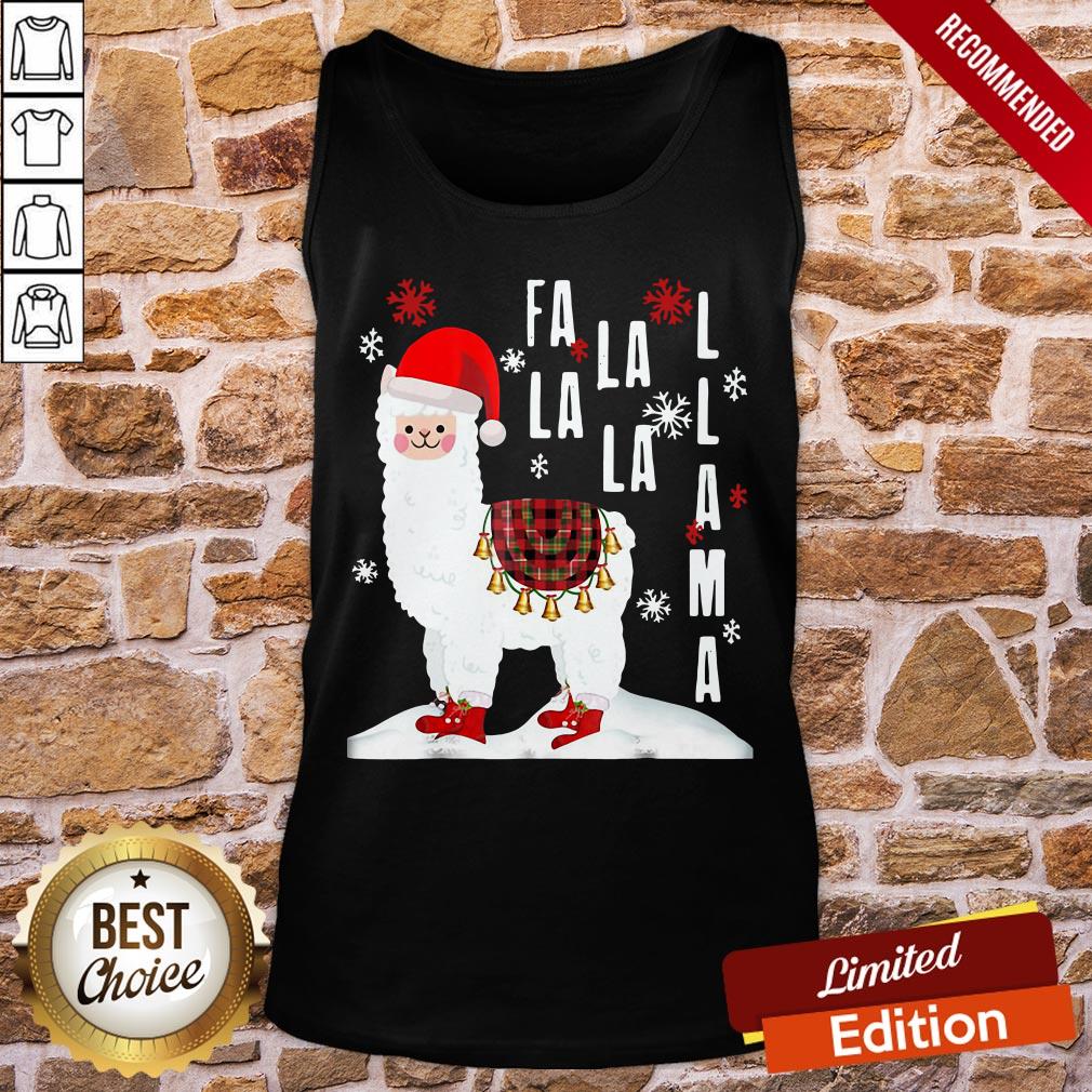 Pretty Fa La La Llama Santa Christmas Shirt