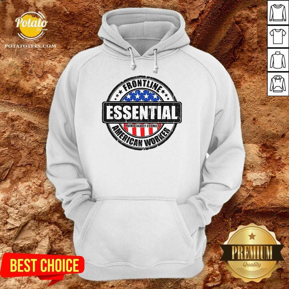 Pretty Frontline Essential American Worker American Flag Shirt