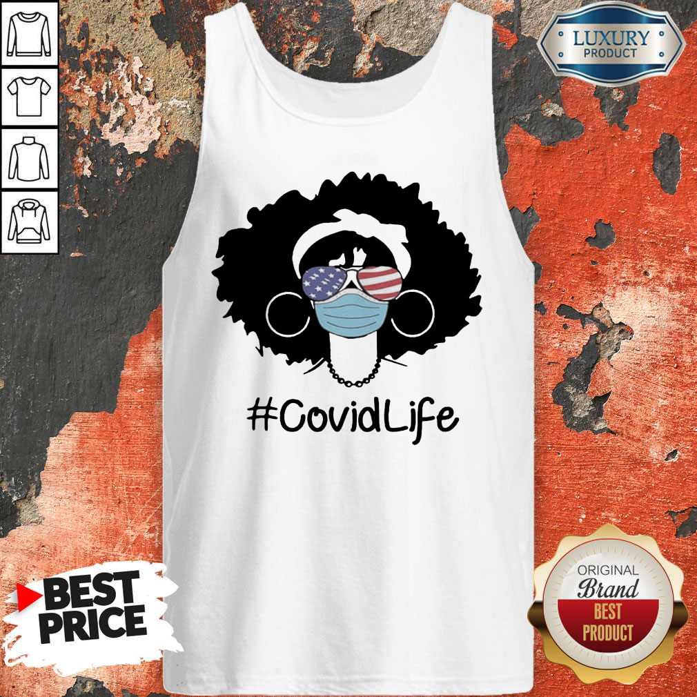 Pretty Girl Glasses Face Mask American Covid Life Shirt