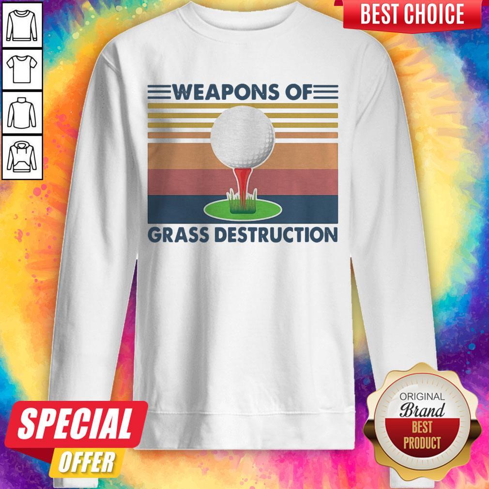 Pretty Golf Weapons Of Grass Destruction Vintage Retro Shirt