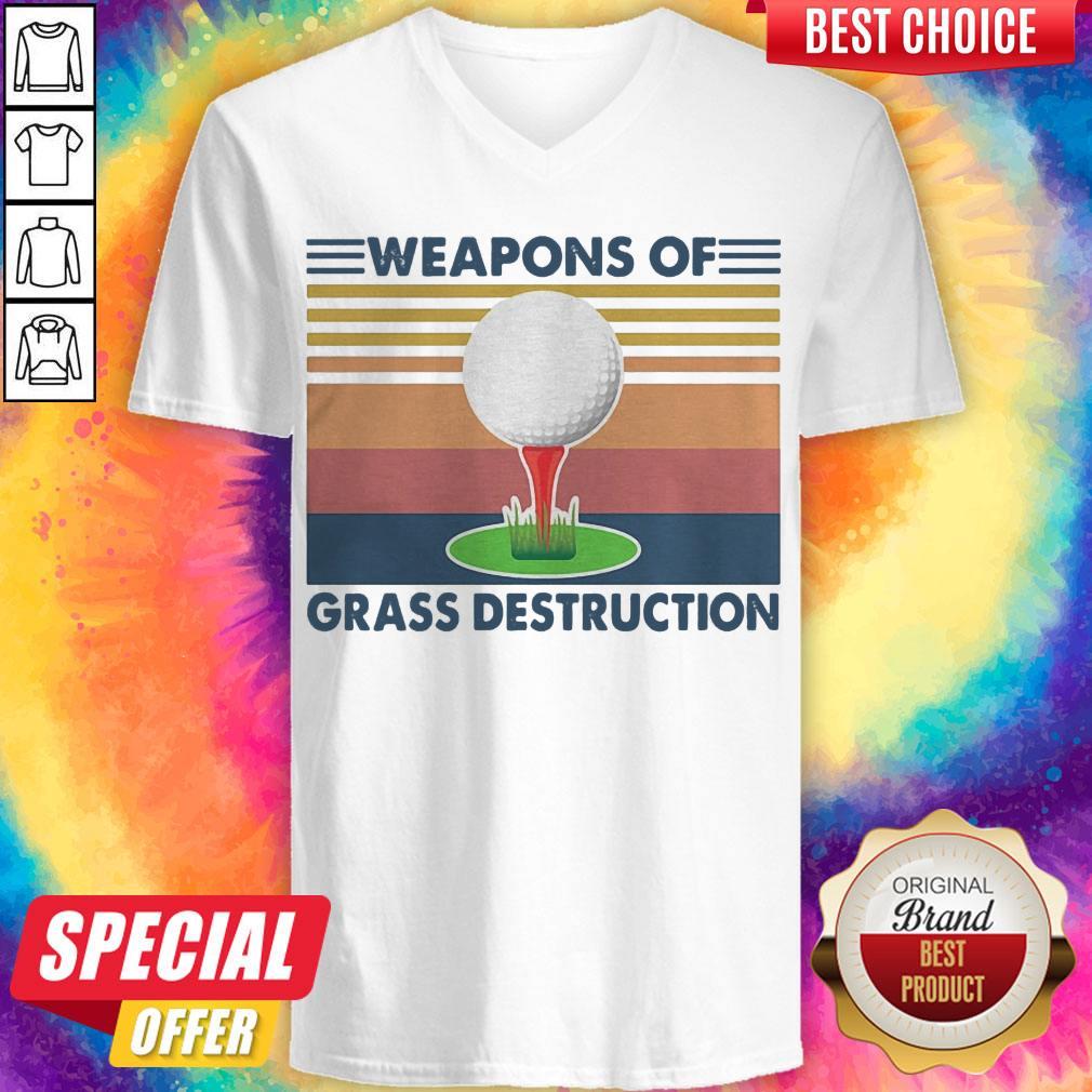 Pretty Golf Weapons Of Grass Destruction Vintage Retro Shirt