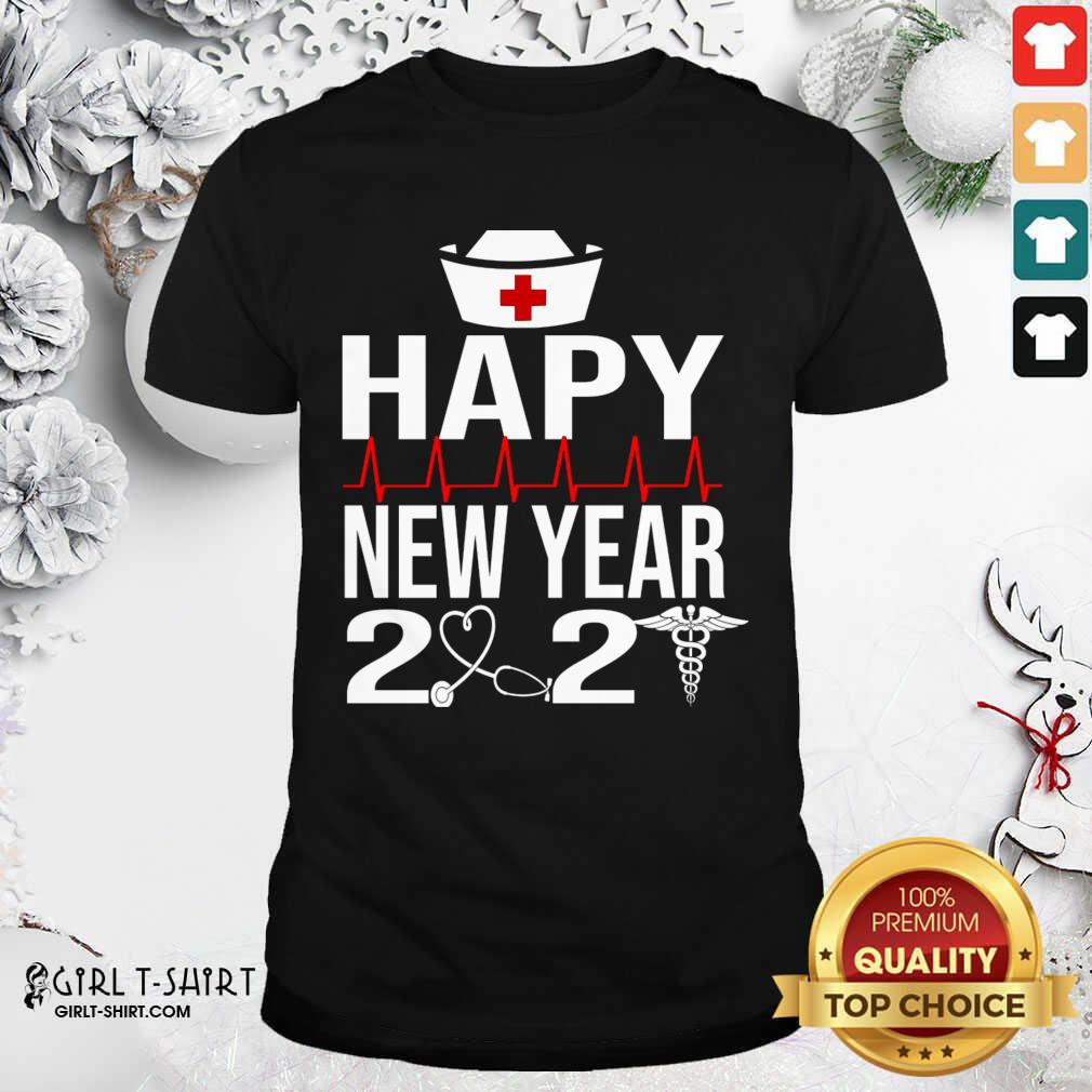 Pretty Happy New Year 2021 Nurse Crew Santa's Favorite Nurse Shirt
