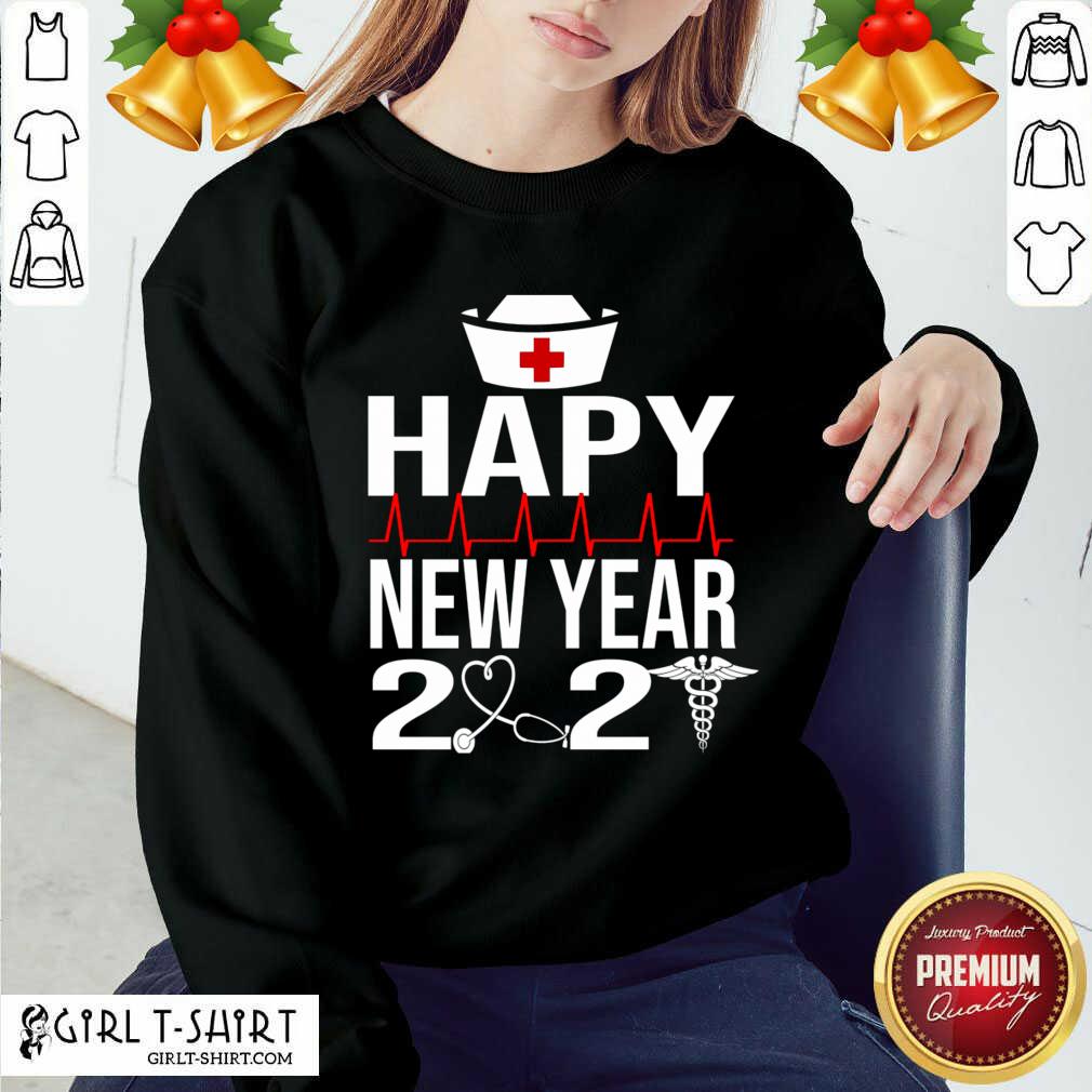 Pretty Happy New Year 2021 Nurse Crew Santa's Favorite Nurse Shirt