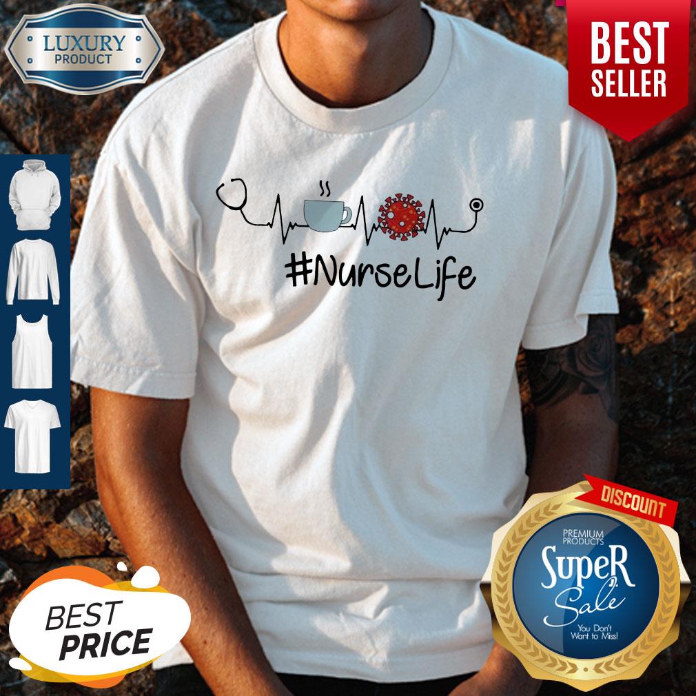 Pretty Heartbeat Coffee Coronavirus Nurse Life Shirt