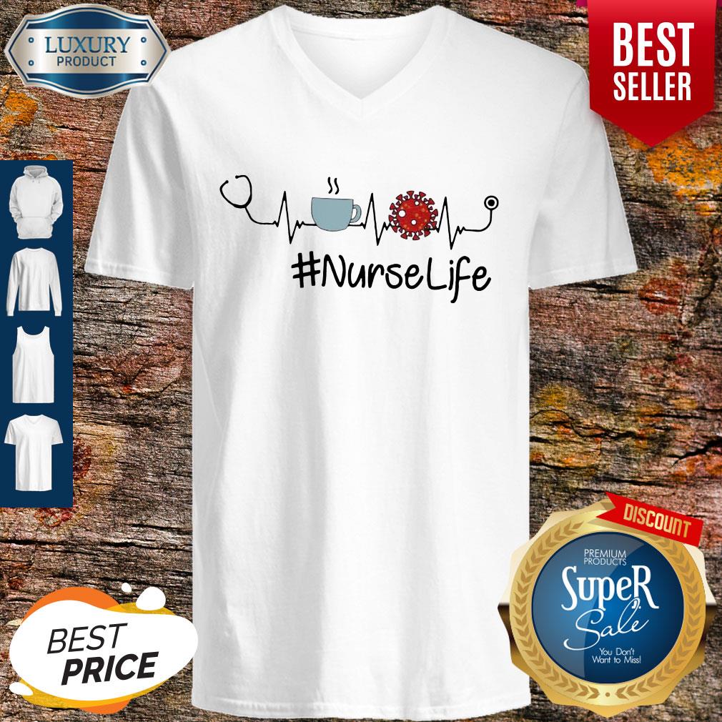 Pretty Heartbeat Coffee Coronavirus Nurse Life Shirt