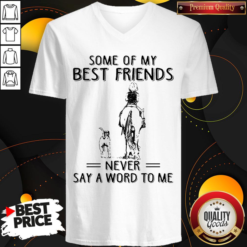 Pretty Horse And Dog Some Of My Best Friends Never Say A Word To Me Shirt