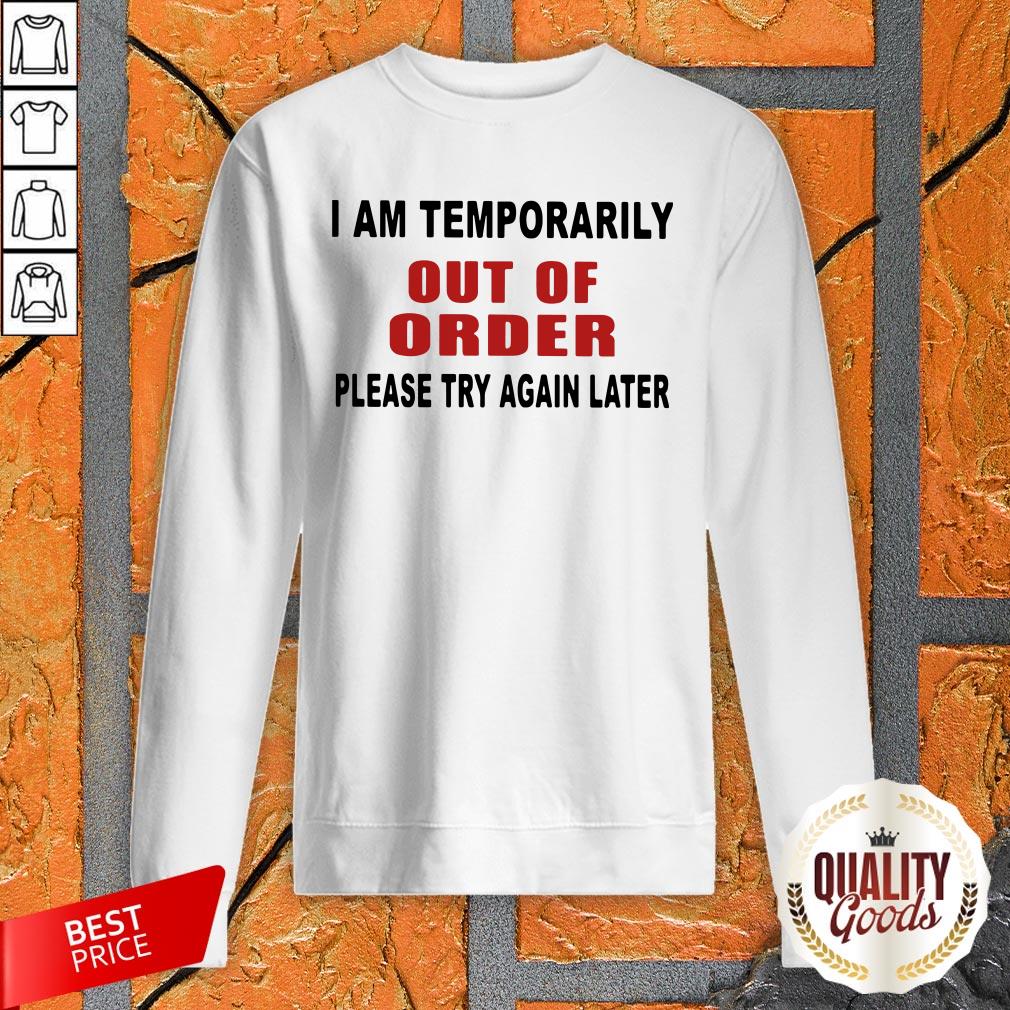 Pretty I Am Temporarily Out Of Order Please Try Again Later Shirt