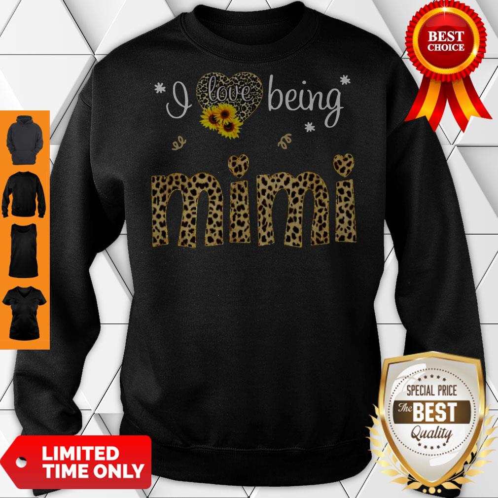 Pretty I Love Being Mimi Leopard Sunflower Shirt