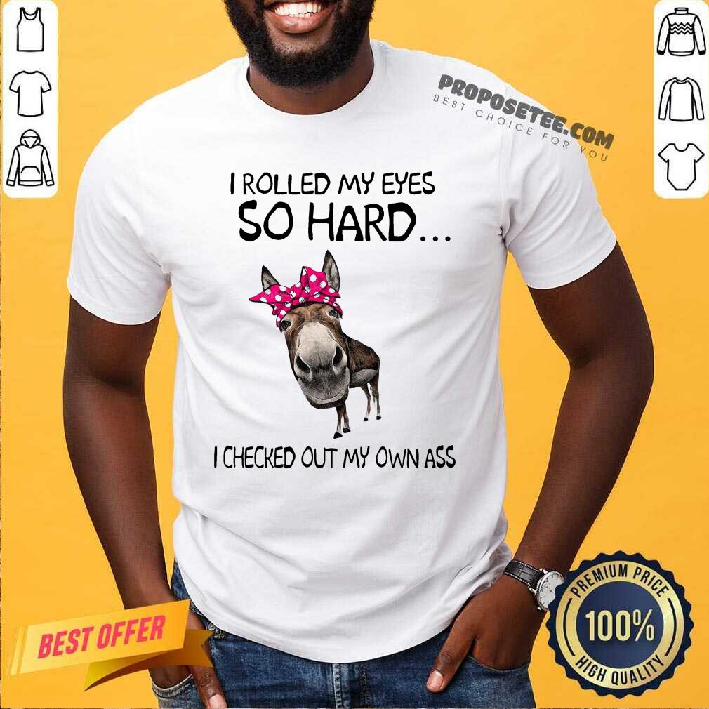 Pretty I Rolled My Eyes So Hard I Checked Out My Own Ass Donkey Shirt