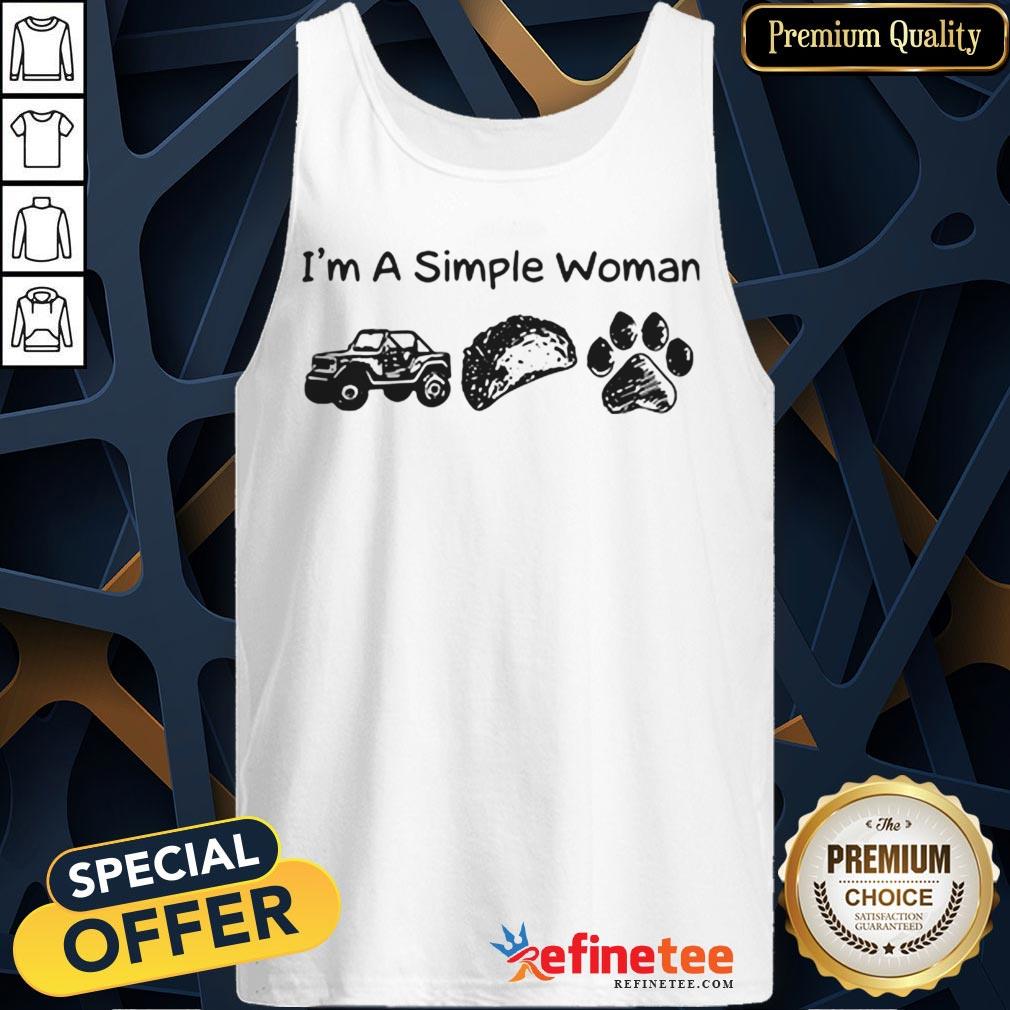Pretty I’m A Simple Woman I Like Heep Tacos And Dog Paw Shirt