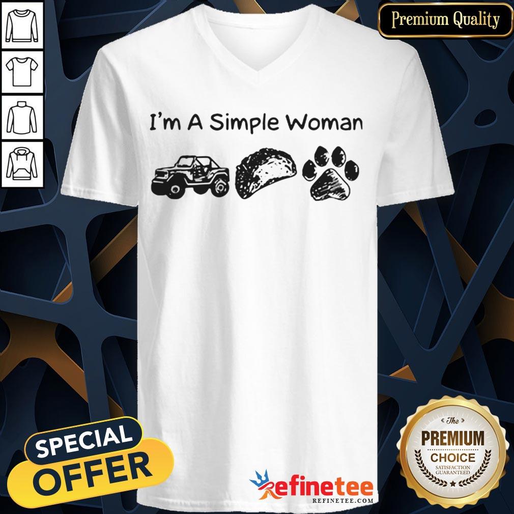 Pretty I’m A Simple Woman I Like Heep Tacos And Dog Paw Shirt