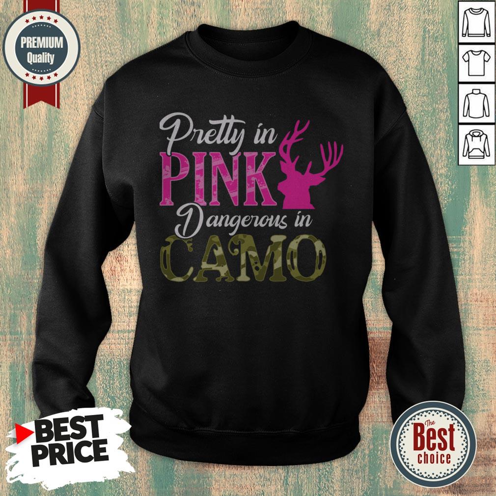Pretty In Pink Dangerous In Camo Shirt