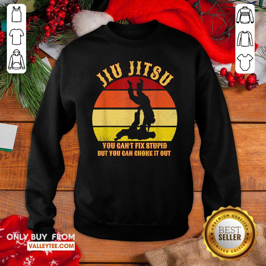 Pretty Jiu Jitsu You Cant Fix Stupid But You Can Choke It Out Vintage Shirt