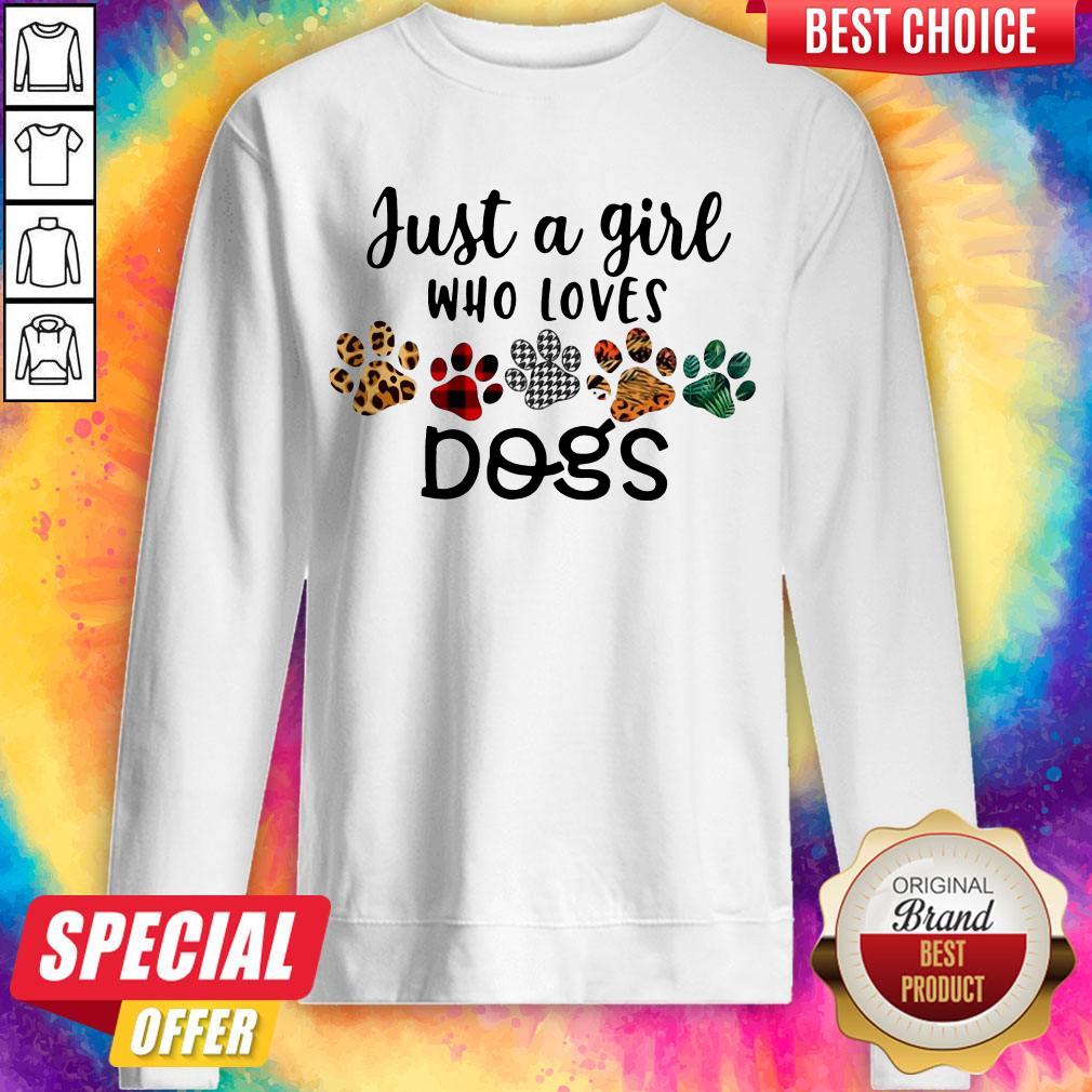 Pretty Just A Girl Who Loves Dogs ShirtPretty Just A Girl Who Loves Dogs Shirt