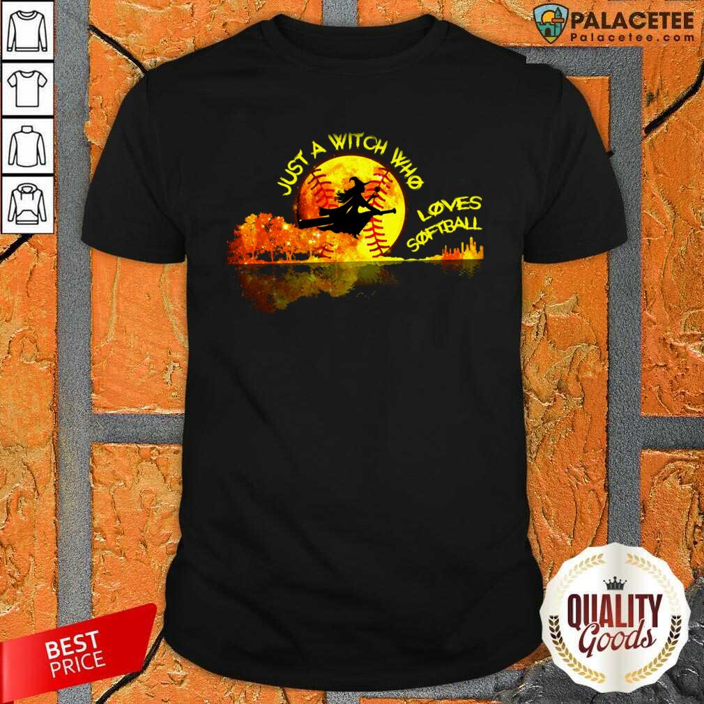 Pretty Just A Witch Who Loves Softball Shirt