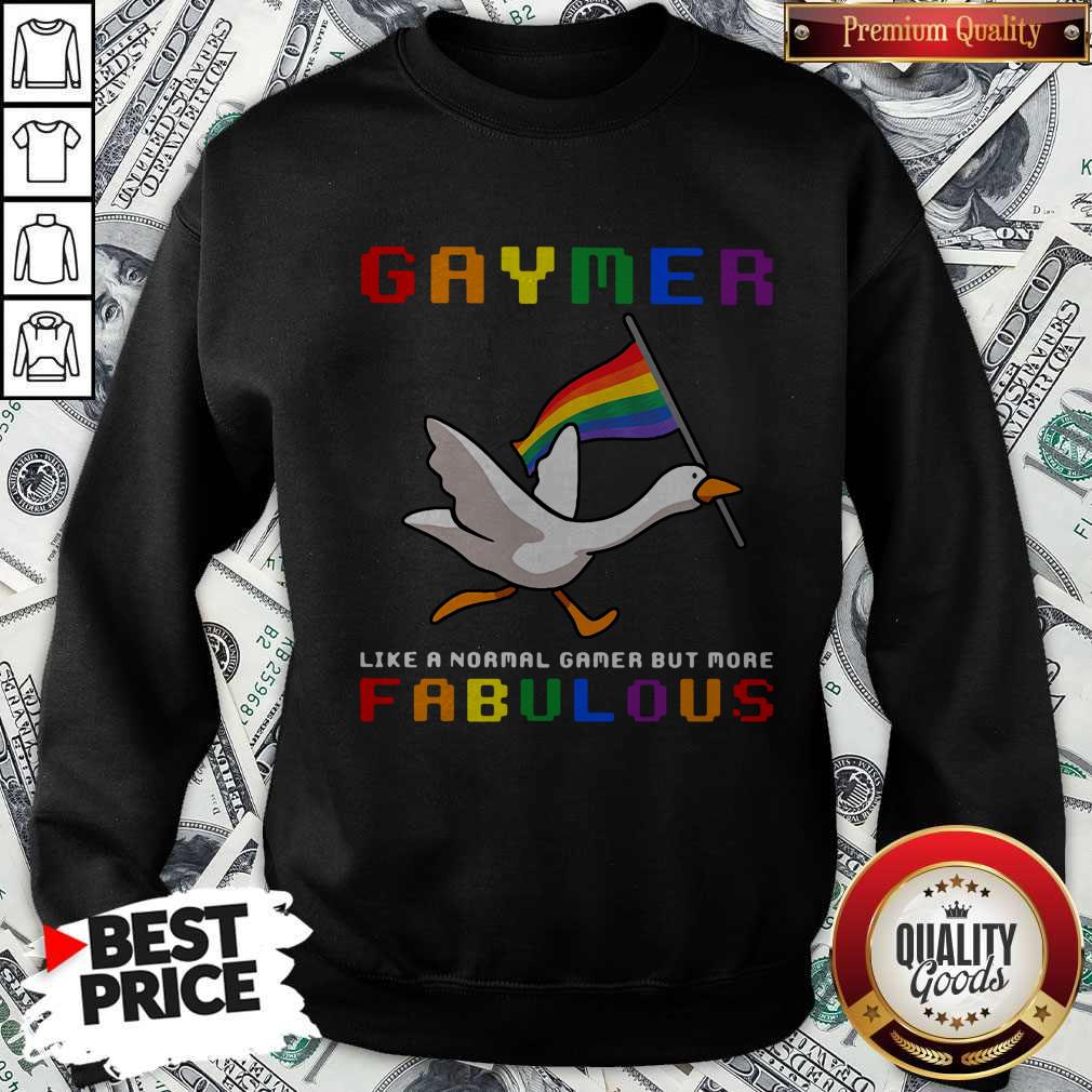 Pretty LGBT Duck Gaymer Like A Normal Gamer But More Fabulous Shirt