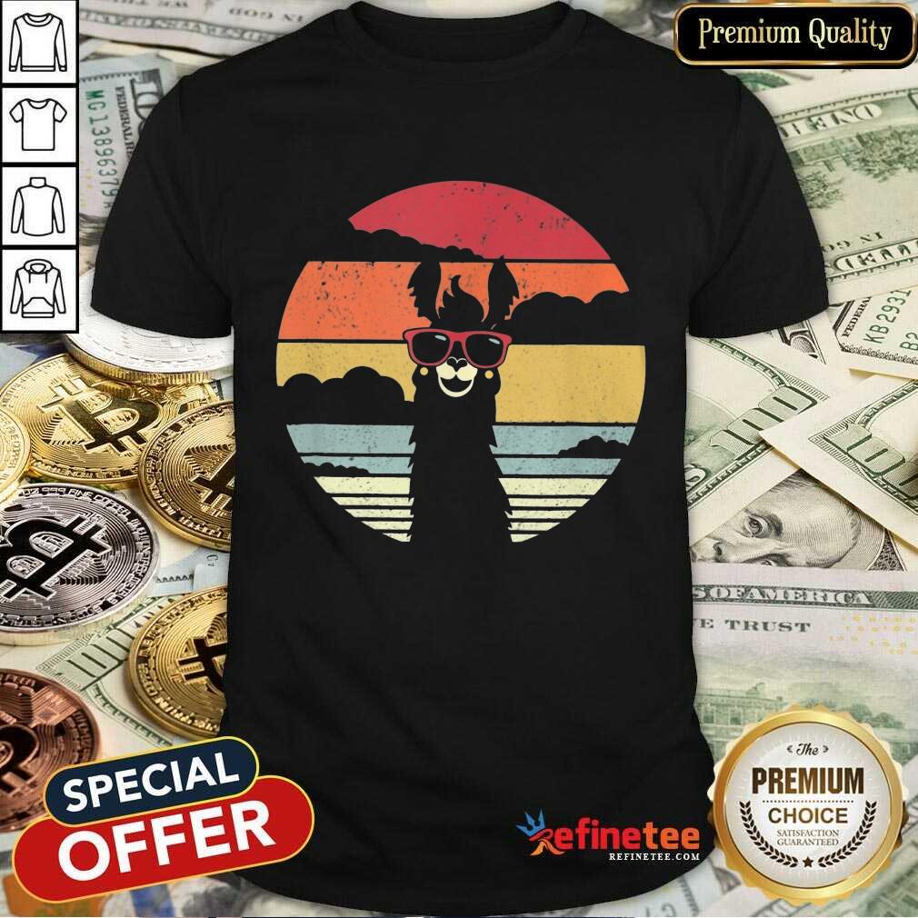 Pretty Llama Wear Glasses Vintage Shirt