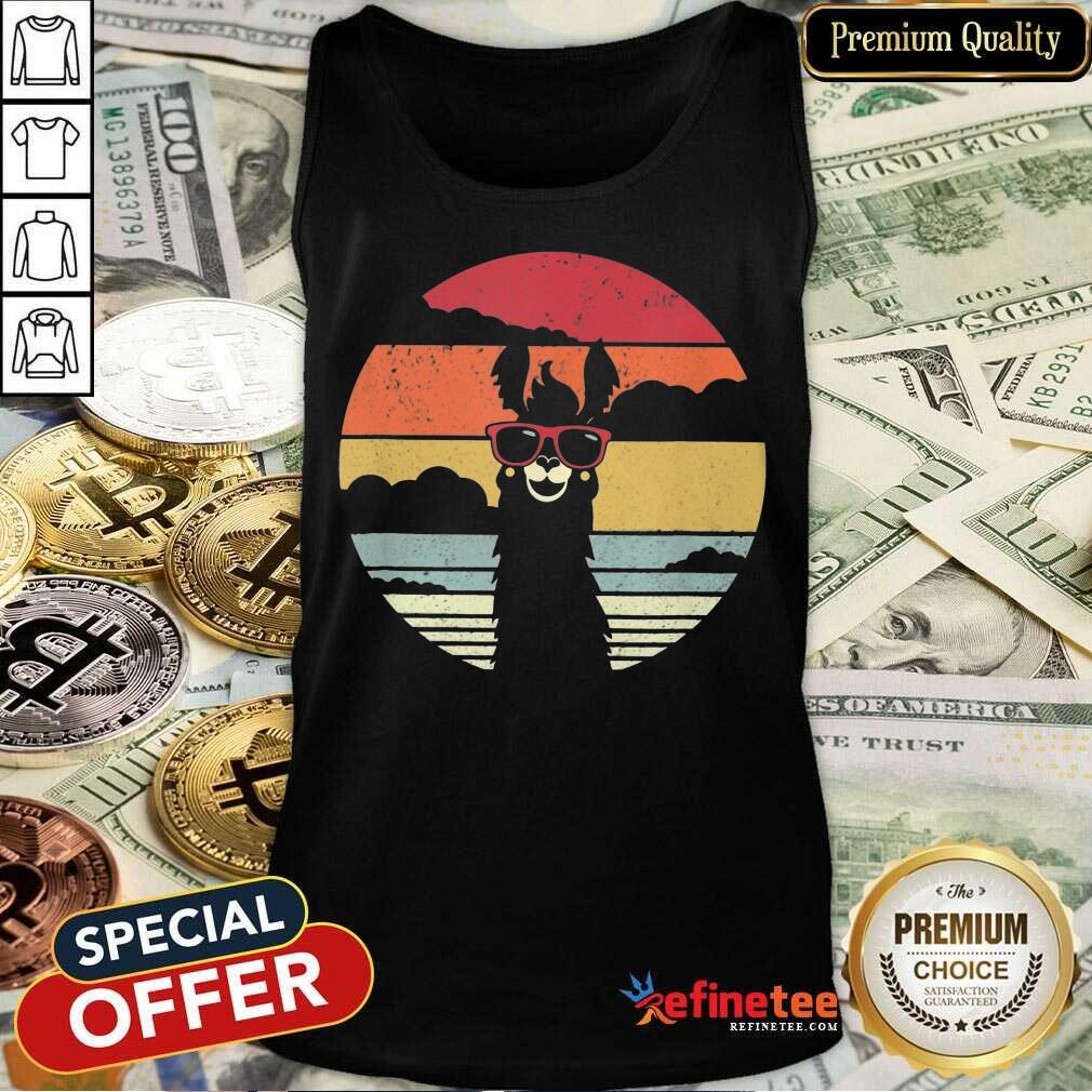 Pretty Llama Wear Glasses Vintage Shirt