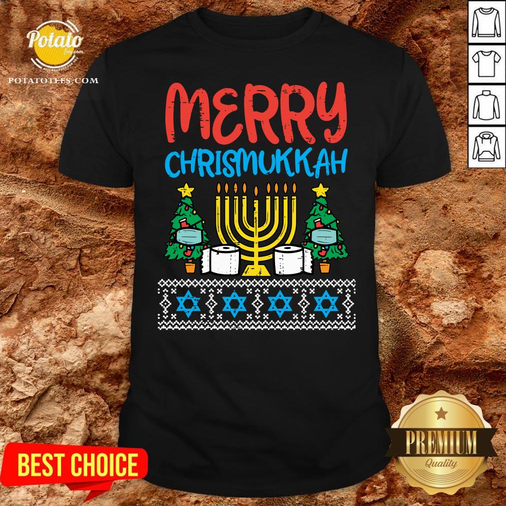 Pretty Merry Chrismukkah Toilet Paper Xmas Hanukkah Quarantine Gift Shirt