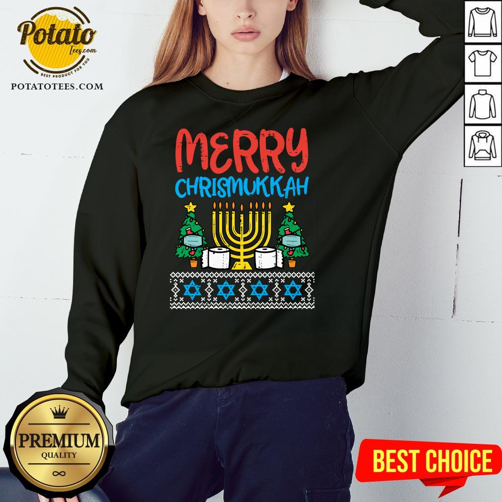 Pretty Merry Chrismukkah Toilet Paper Xmas Hanukkah Quarantine Gift Shirt