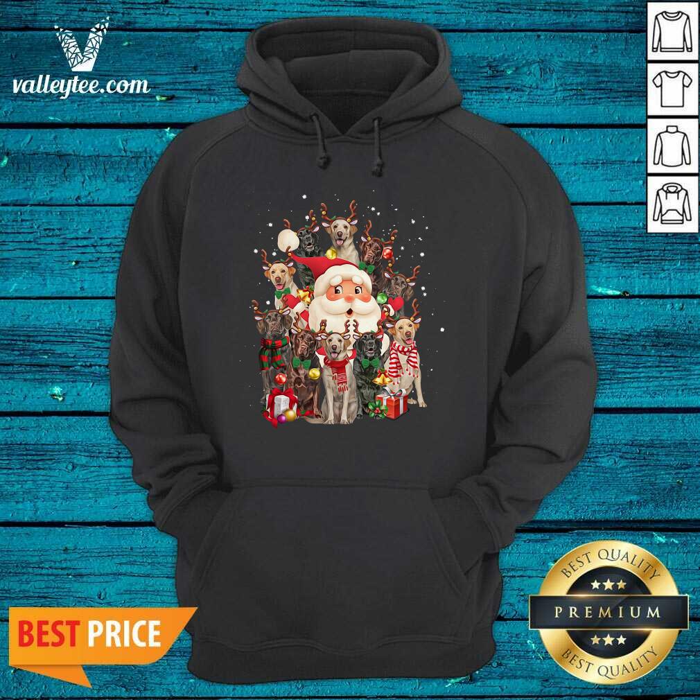 Pretty Merry Christmas Santa Claus Labrador Retriever Dogs Shirt