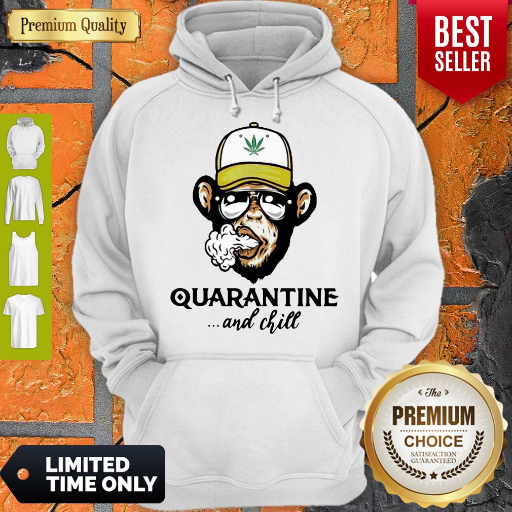 Pretty Monkey Smoking Weed Cannabis Quarantine And Chill Shirt